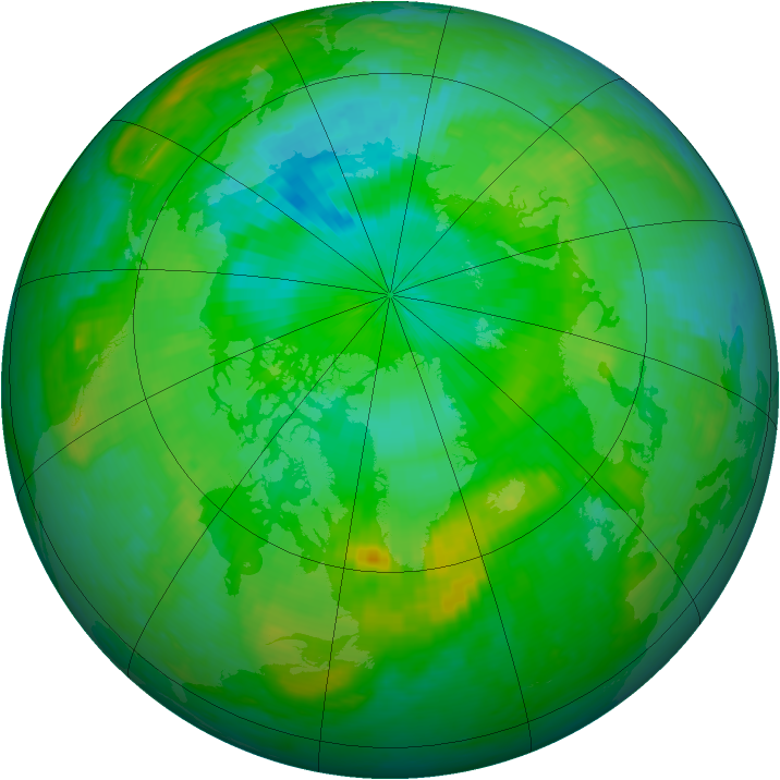 Arctic ozone map for 28 July 2001